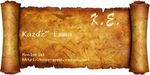 Kazó Emma névjegykártya